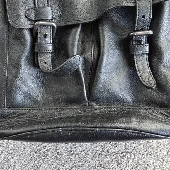 Coach Hudson black pebble leather backpack